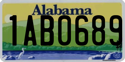 AL license plate 1AB0689