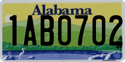 AL license plate 1AB0702