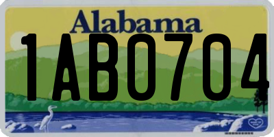 AL license plate 1AB0704