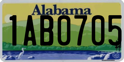 AL license plate 1AB0705