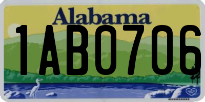 AL license plate 1AB0706