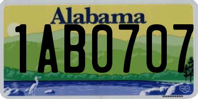 AL license plate 1AB0707