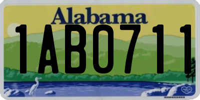 AL license plate 1AB0711