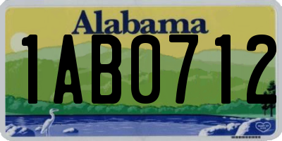 AL license plate 1AB0712