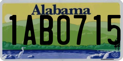 AL license plate 1AB0715