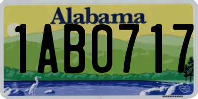 AL license plate 1AB0717