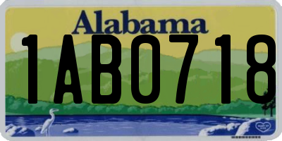 AL license plate 1AB0718