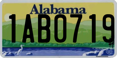 AL license plate 1AB0719