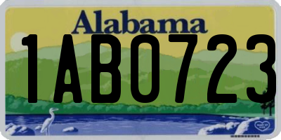 AL license plate 1AB0723