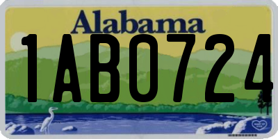 AL license plate 1AB0724