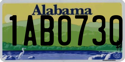 AL license plate 1AB0730