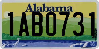 AL license plate 1AB0731