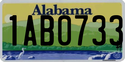 AL license plate 1AB0733
