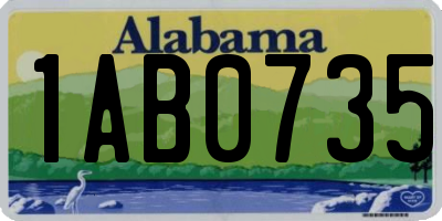 AL license plate 1AB0735