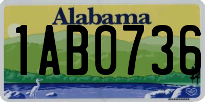 AL license plate 1AB0736