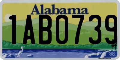 AL license plate 1AB0739