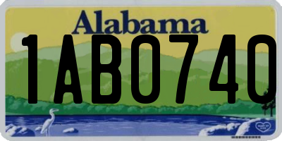 AL license plate 1AB0740