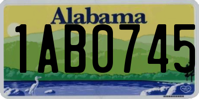 AL license plate 1AB0745