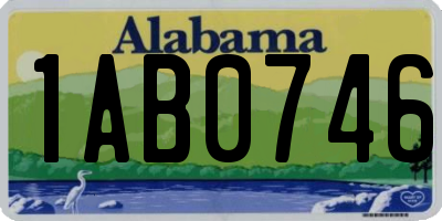 AL license plate 1AB0746