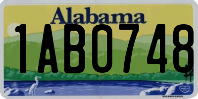 AL license plate 1AB0748