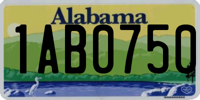 AL license plate 1AB0750