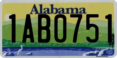 AL license plate 1AB0751