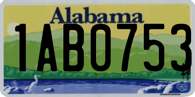 AL license plate 1AB0753