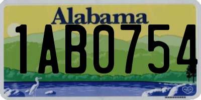 AL license plate 1AB0754