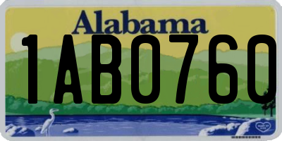 AL license plate 1AB0760