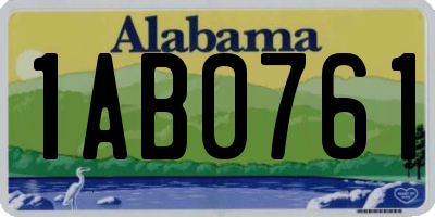 AL license plate 1AB0761