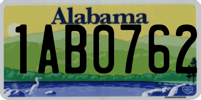 AL license plate 1AB0762