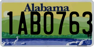 AL license plate 1AB0763