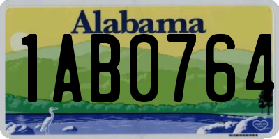 AL license plate 1AB0764