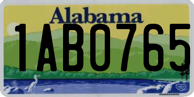 AL license plate 1AB0765
