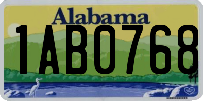 AL license plate 1AB0768