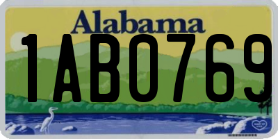 AL license plate 1AB0769