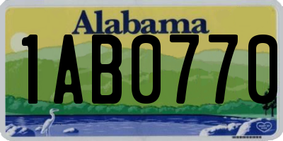 AL license plate 1AB0770