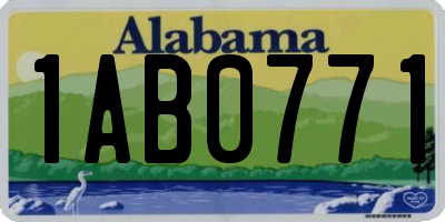 AL license plate 1AB0771