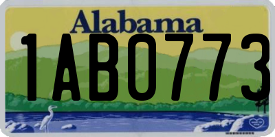 AL license plate 1AB0773