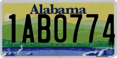 AL license plate 1AB0774