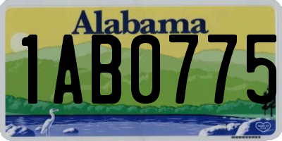 AL license plate 1AB0775