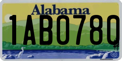 AL license plate 1AB0780