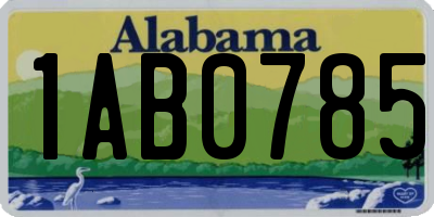 AL license plate 1AB0785