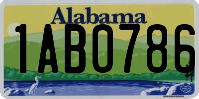 AL license plate 1AB0786