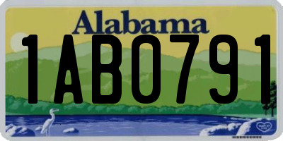 AL license plate 1AB0791