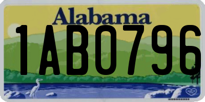 AL license plate 1AB0796