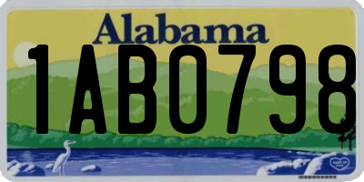 AL license plate 1AB0798