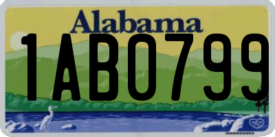 AL license plate 1AB0799