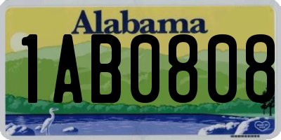 AL license plate 1AB0808