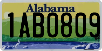 AL license plate 1AB0809